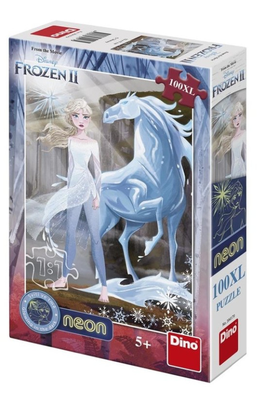 Puzzle XL Ledové království II/Frozen II svítící ve tmě 33x47cm 100 dílků v krabici 20x29,5x6cm