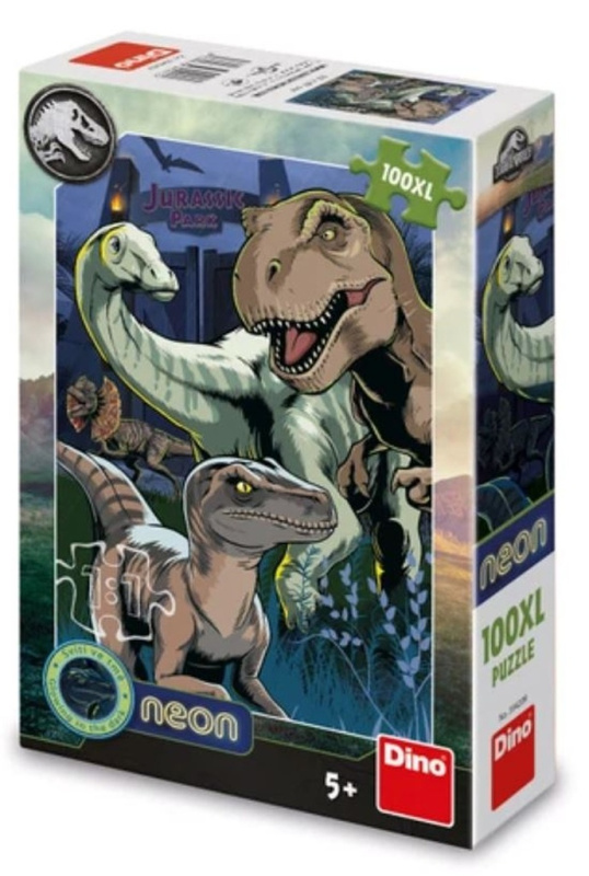 DINO Jurský Svět Xl Neon 100 dílků