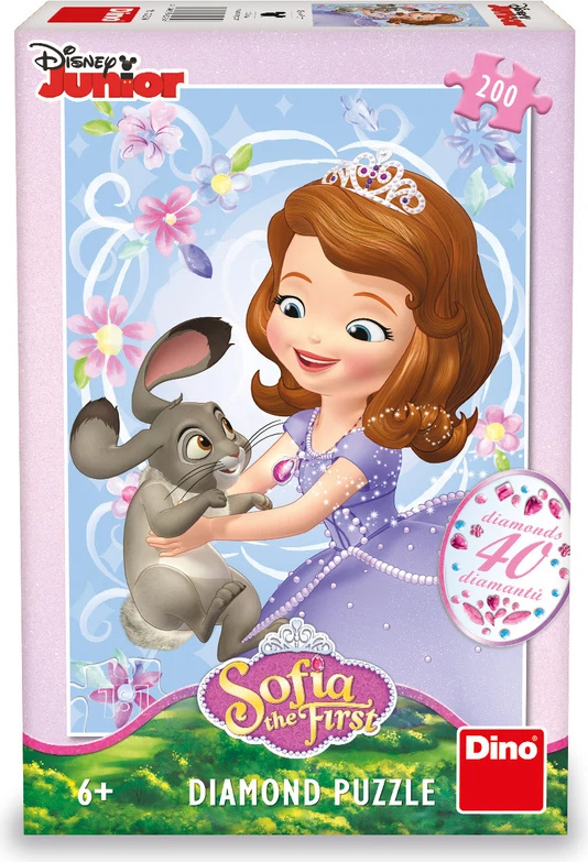 Puzzle s drahokamy Sofie a králíček 200 dílků