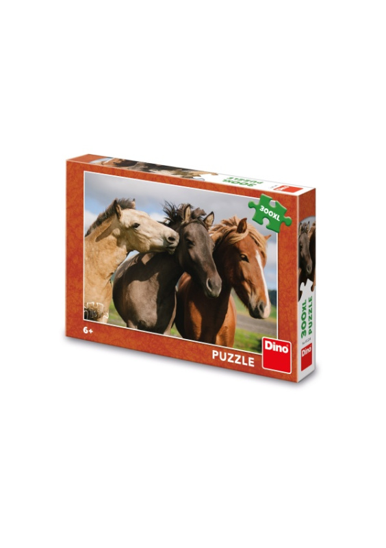 Dino Puzzle Barevní koně 300 XL dílků