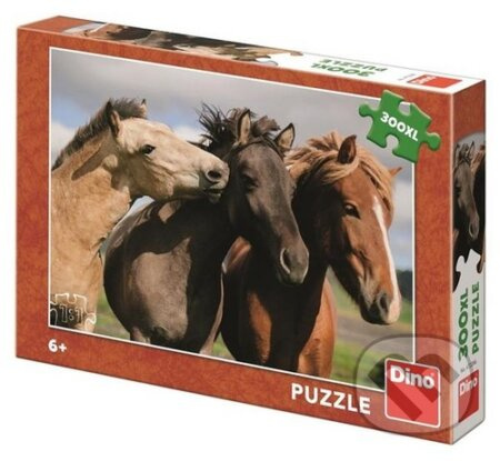 Dino Puzzle Barevní koně 300 XL dílků