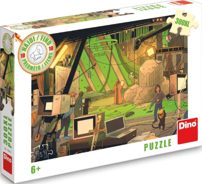 DINO Puzzle Najdi 10 předmětů: Film XL 300 dílků