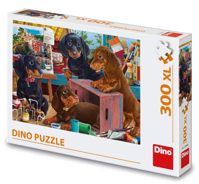 Jezevčíci XL - puzzle z kategorie 60 - 300 dílků