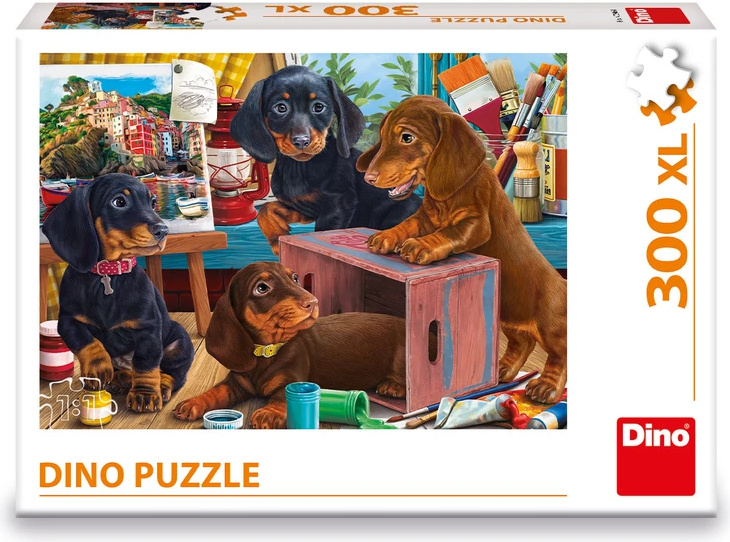 Jezevčíci XL - puzzle z kategorie 60 - 300 dílků