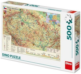 Puzzle Mapa České Republiky - 500 dílků