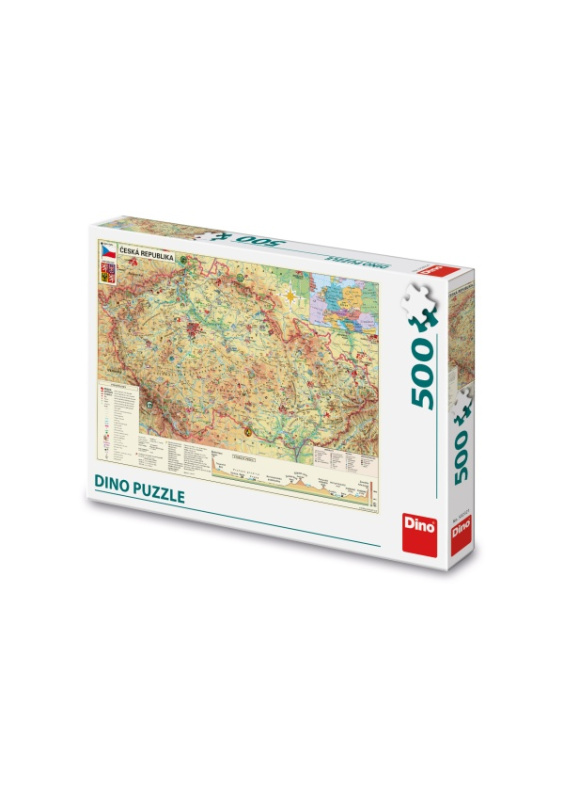 Puzzle Mapa České Republiky - 500 dílků