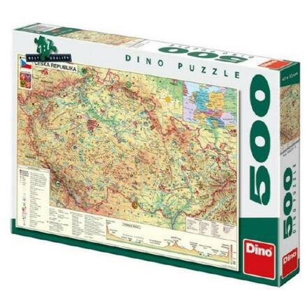 Puzzle Mapa České Republiky - 500 dílků