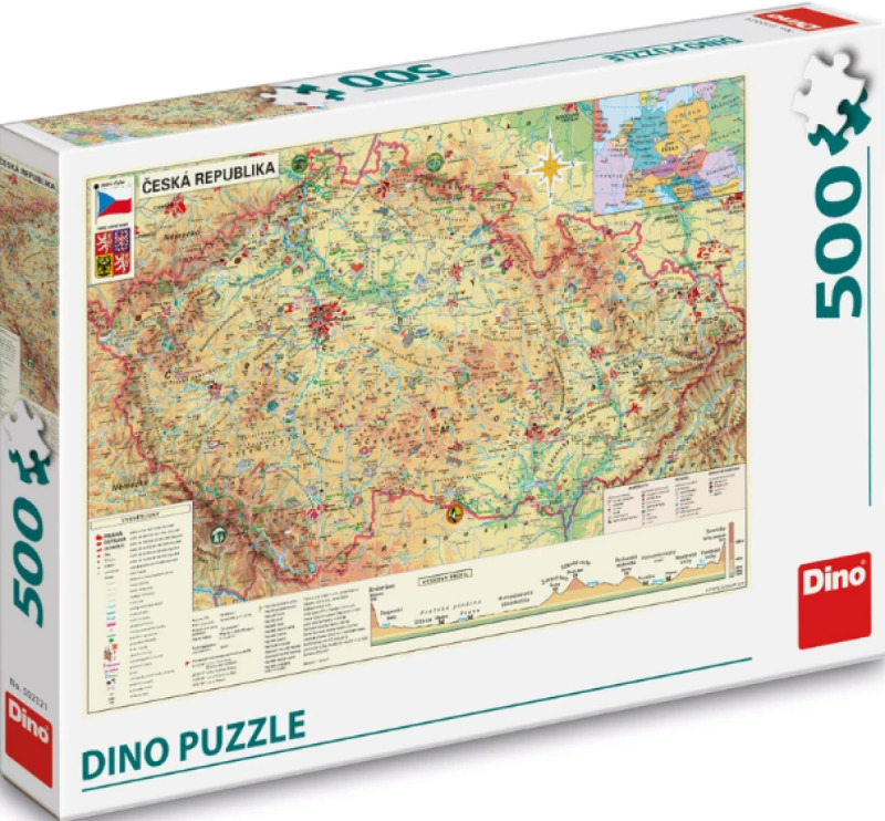 Puzzle Mapa České Republiky - 500 dílků