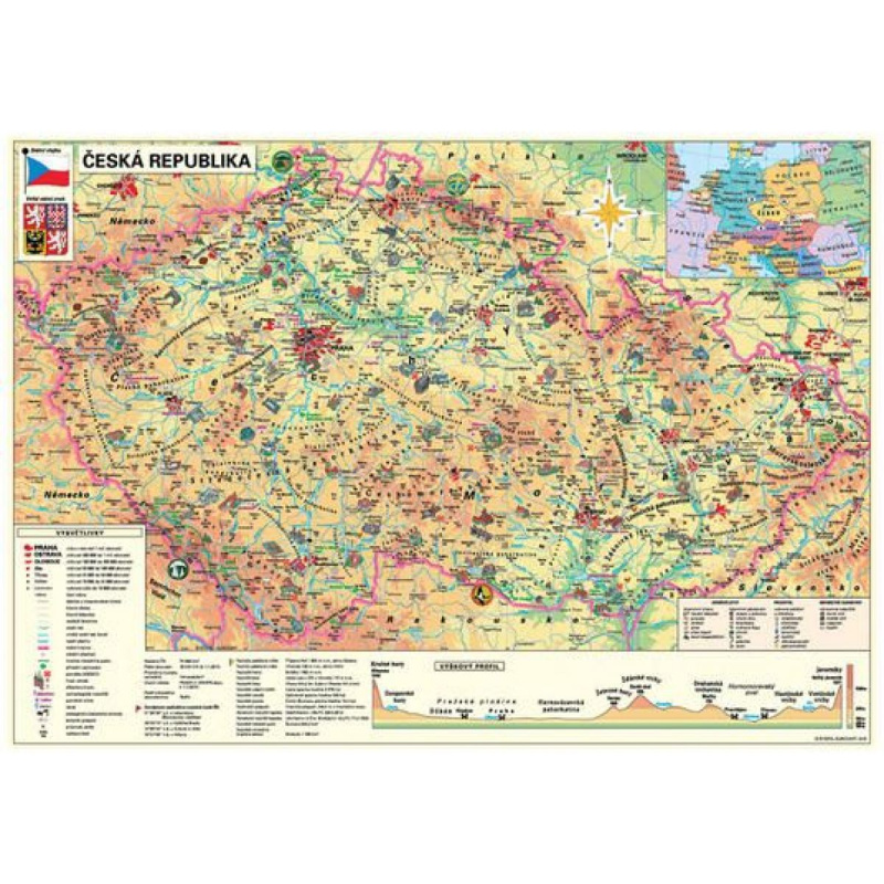 Puzzle Mapa České Republiky - 500 dílků