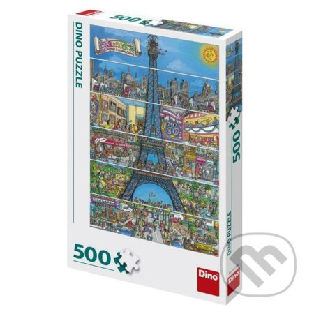 Puzzle Eiffelova věž 500 dílků kreslená