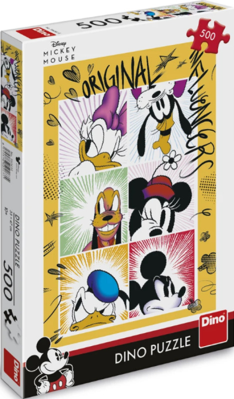 Puzzle Mickeyho parta 47x33cm 500 dílků v krabici 33,5x23x3,5cm