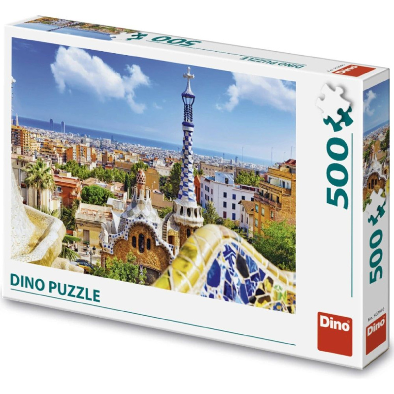 Puzzle Park Güell (500 dílků) - puzzle z kategorie Města a stavby