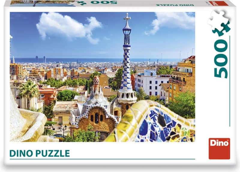 Puzzle Park Güell (500 dílků) - puzzle z kategorie Města a stavby