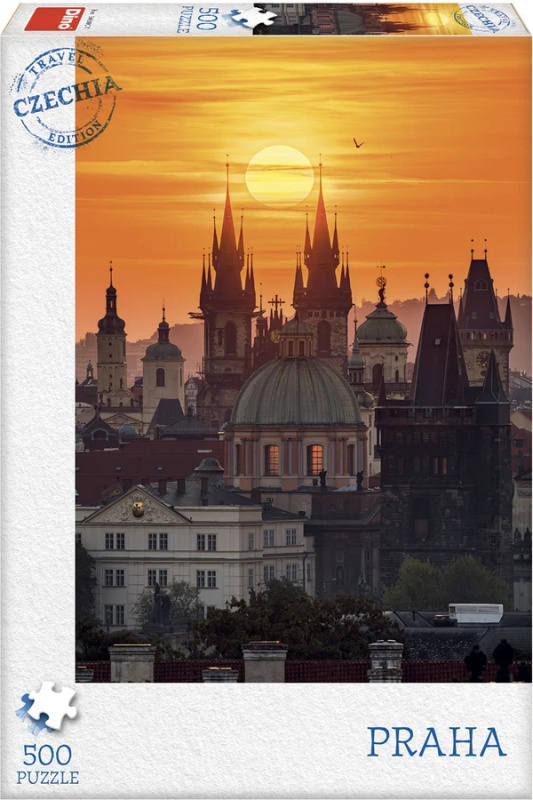 Puzzle Dino 500 dílků Travel Czechia: Praha stověžatá
