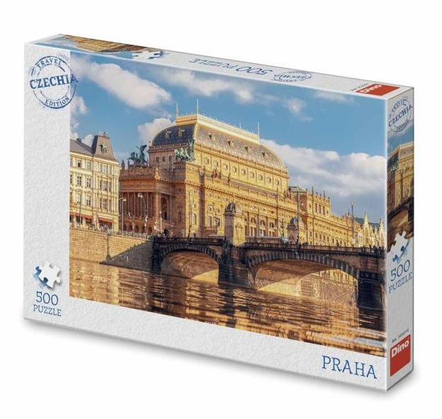 Puzzle Dino 500 dílků Travel Czechia: Praha - Národní divadlo