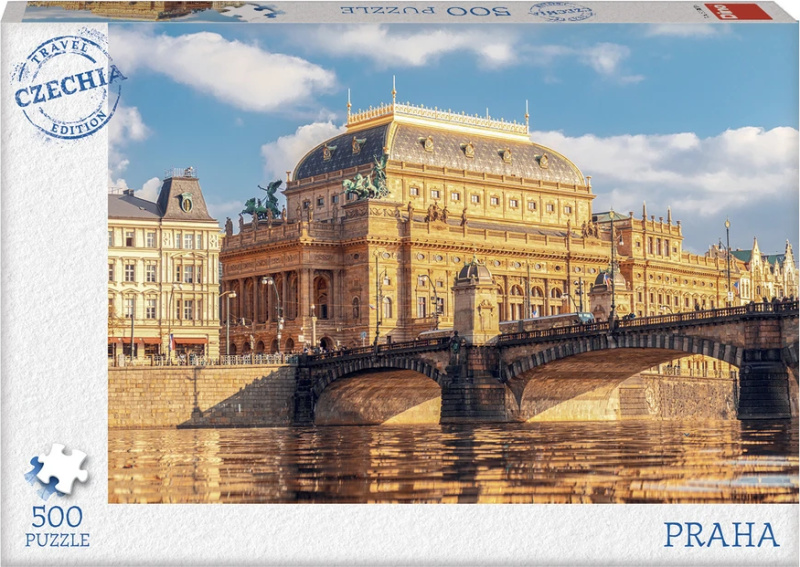 Puzzle Dino 500 dílků Travel Czechia: Praha - Národní divadlo