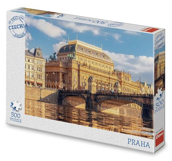 Puzzle Dino 500 dílků Travel Czechia: Praha - Národní divadlo
