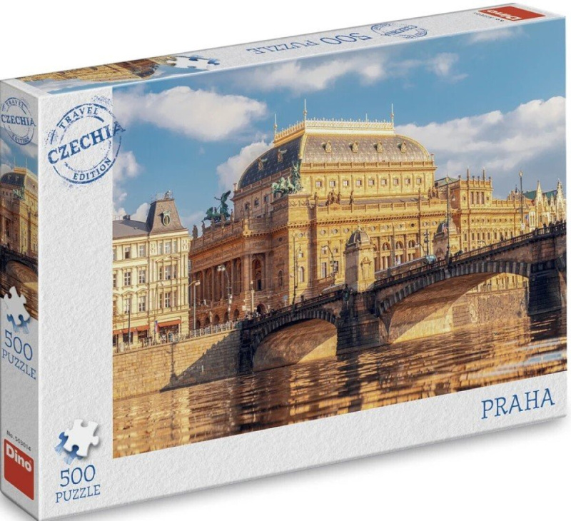 Puzzle Dino 500 dílků Travel Czechia: Praha - Národní divadlo