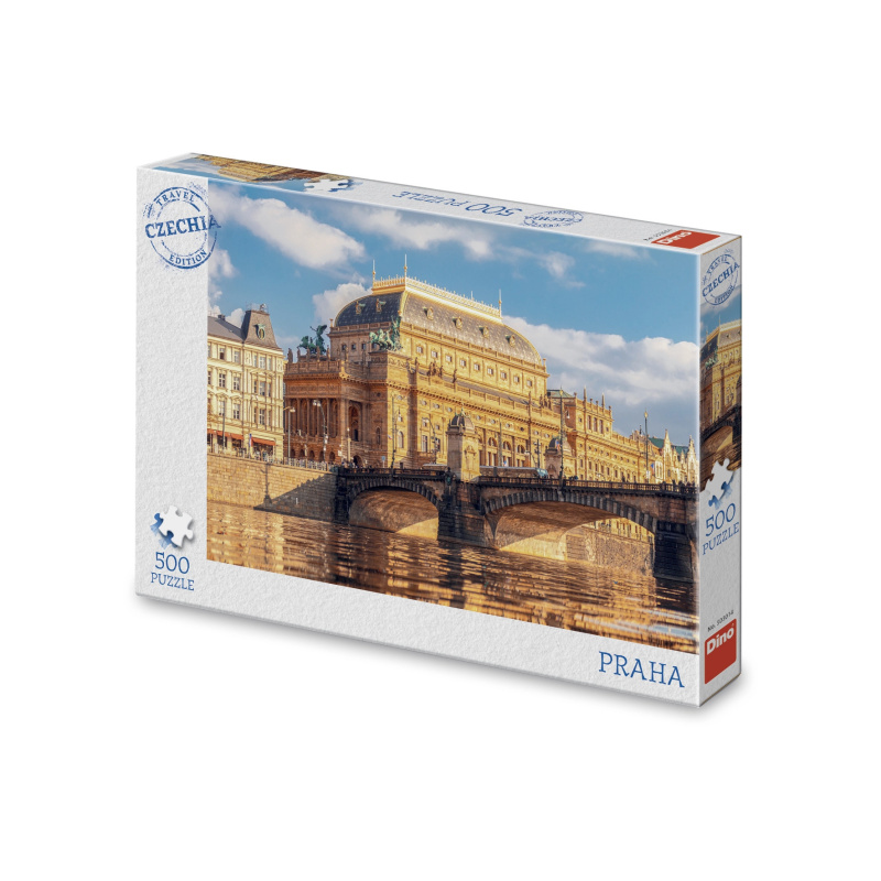 Puzzle Dino 500 dílků Travel Czechia: Praha - Národní divadlo