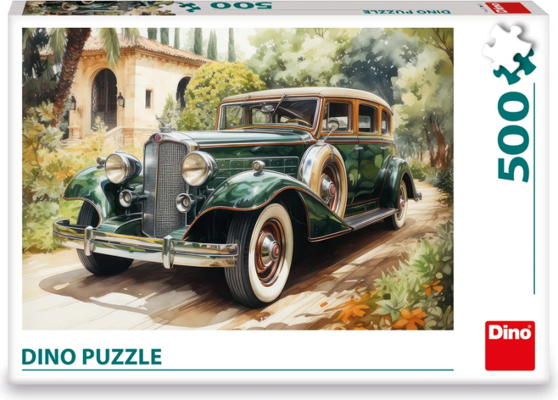 Puzzle 500: Zelený Rolls-Royce - puzzle z kategorie Auto-moto