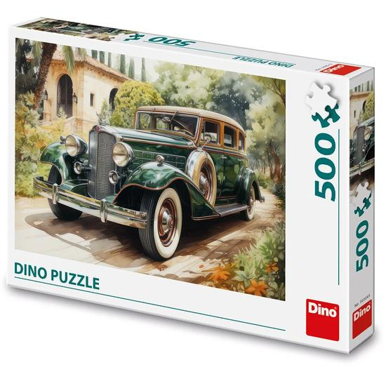 Puzzle 500: Zelený Rolls-Royce - puzzle z kategorie Auto-moto