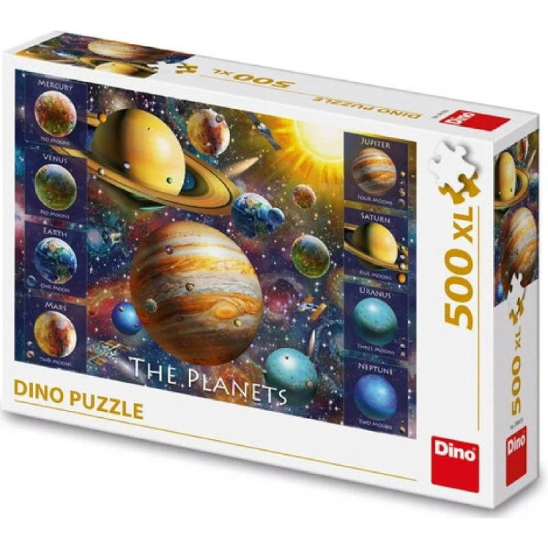 Puzzle DINO Vesmír a osm planet 500 XL dílků