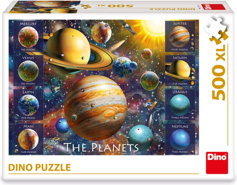 Puzzle DINO Vesmír a osm planet 500 XL dílků