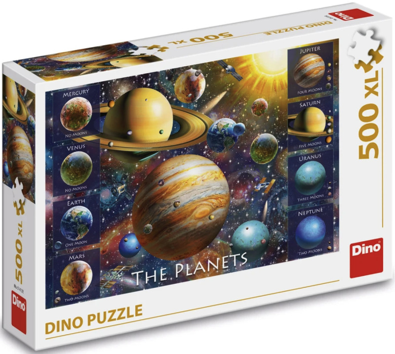 Puzzle DINO Vesmír a osm planet 500 XL dílků