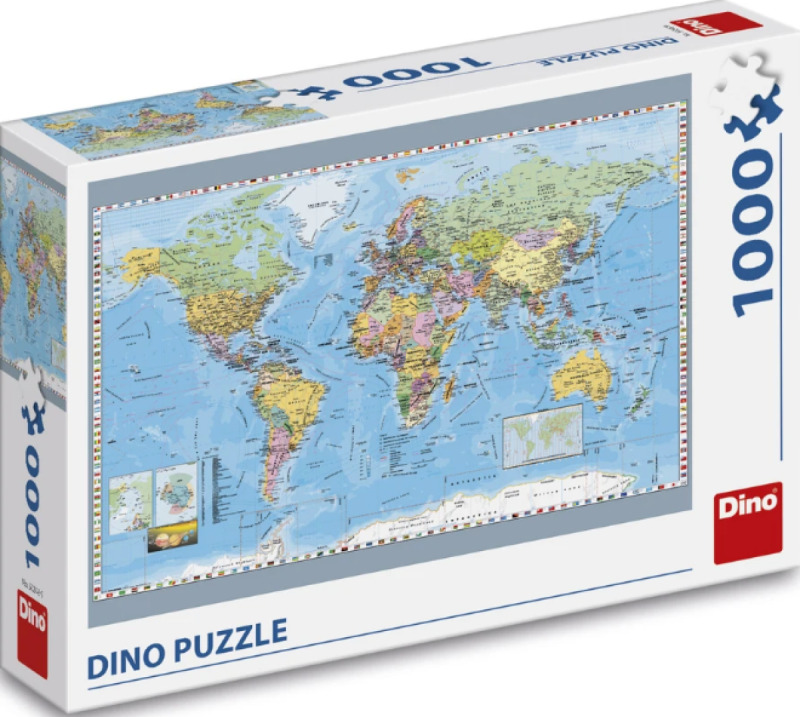 Dino Puzzle Politická mapa světa 1000 dílků
