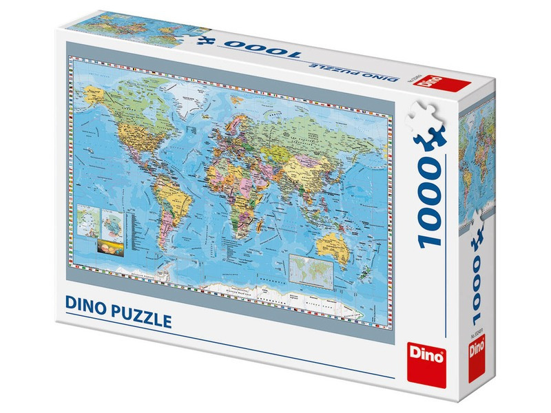 Dino Puzzle Politická mapa světa 1000 dílků