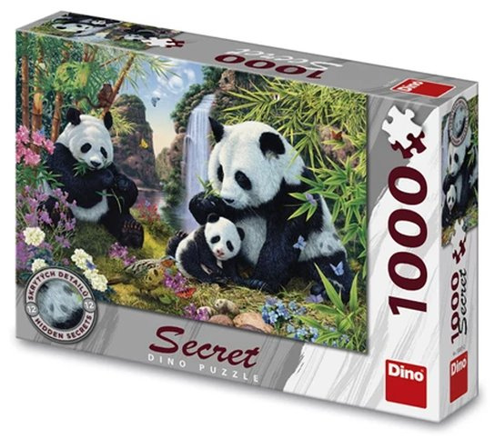 Dino puzzle Pandy 1000 dílků secret