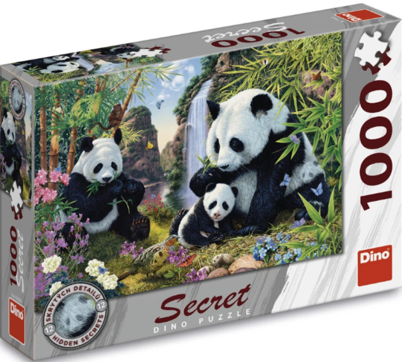 Dino puzzle Pandy 1000 dílků secret