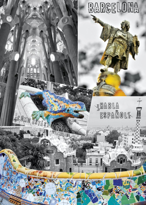 Puzzle Barcelona - koláž 1000 dílků