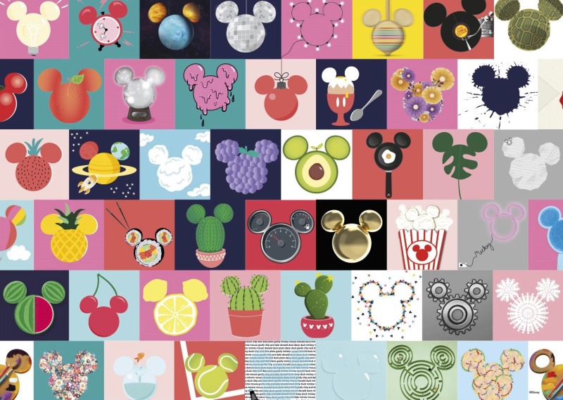 Puzzle 1000 dílků Mickey Mouse uši