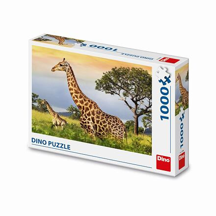 Puzzle Žirafí rodina 1000 dílků