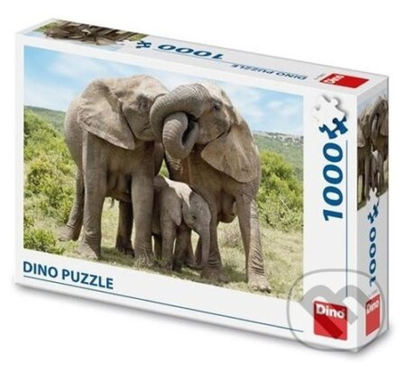 Sloní rodina - puzzle z kategorie Zvířata