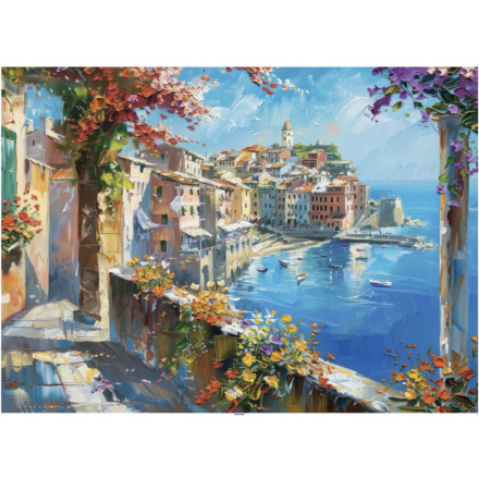 Puzzle Středomořské městečko 1000 dílků