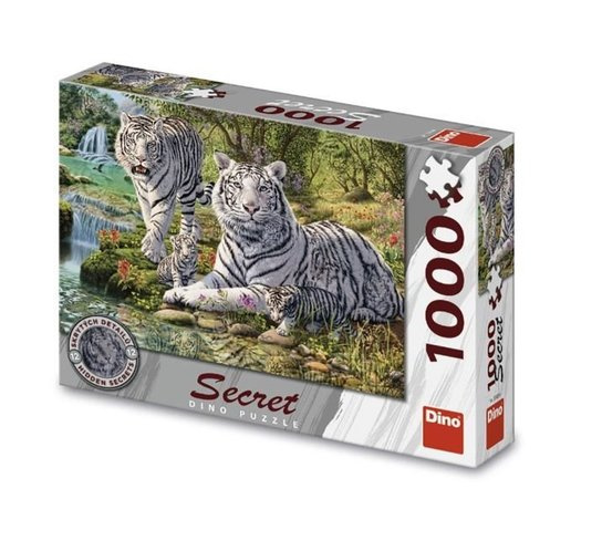Puzzle Bílí Tygři 1000 Dílků – Tajná Kolekce od Dino
