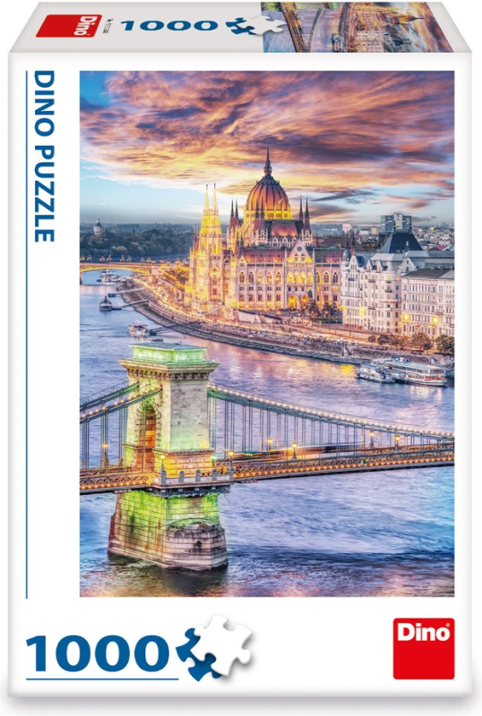 Puzzle DINO Budapešť Řetězový most 1000 dílků