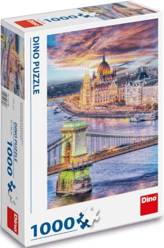 Puzzle DINO Budapešť Řetězový most 1000 dílků
