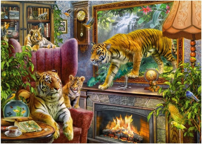 dino puzzle tygři 1000 dílků