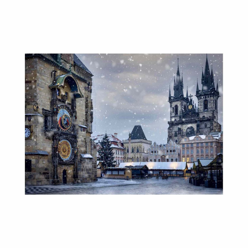 Puzzle Dino 1000 dílků Travel Czechia: Praha - Zimní Orloj