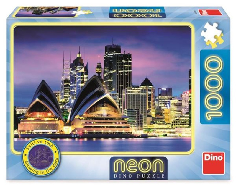 Dino Puzzle Opera v Sydney neon 1000 dílků