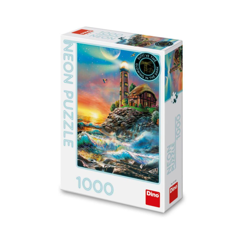 Neonové puzzle Maják - 1000 dílků