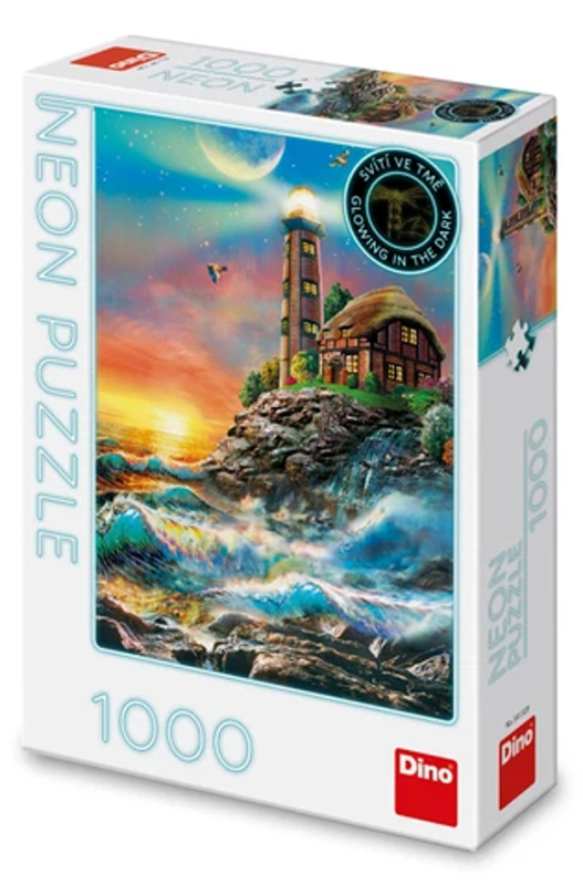 Neonové puzzle Maják - 1000 dílků