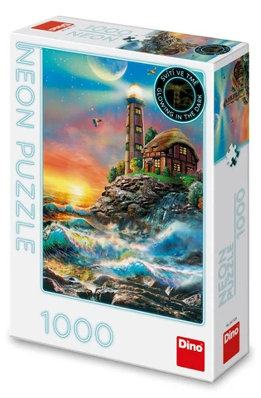 Neonové puzzle Maják - 1000 dílků