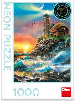 Neonové puzzle Maják - 1000 dílků