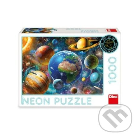 Dino Puzzle Planety neon 1000 dílků