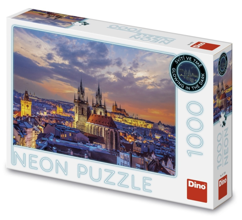 Puzzle Pohled na Hradčany 1000 dílků neon DINO