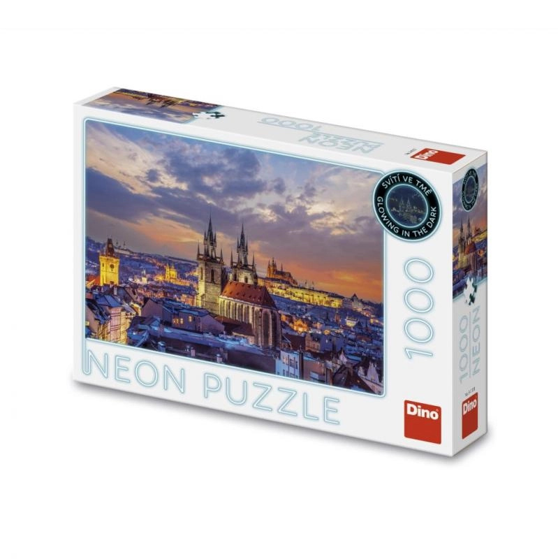 Puzzle Pohled na Hradčany 1000 dílků neon DINO